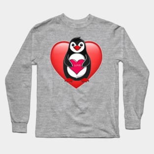 Penguin with love Long Sleeve T-Shirt